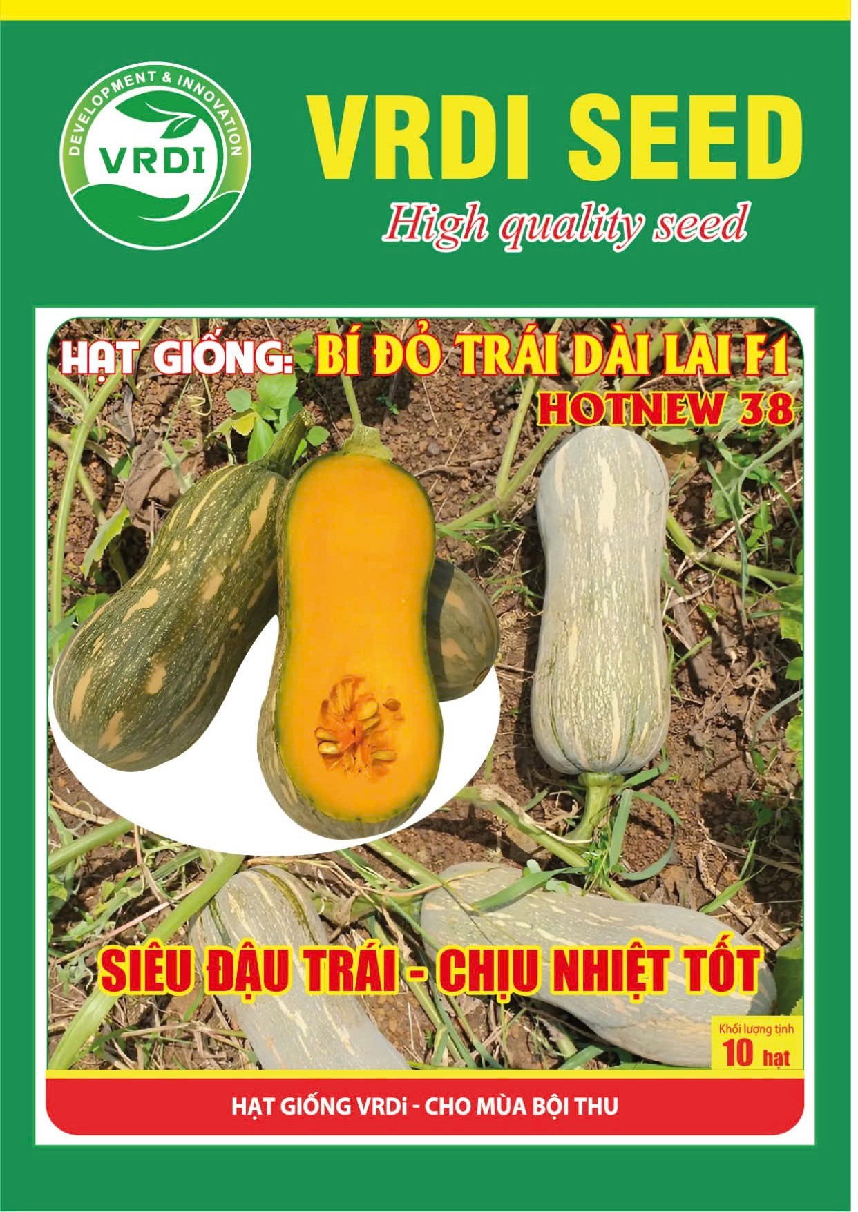 BÍ ĐỎ TRÁI DÀI F1 (BÍ ĐỎ CỦ LẠC) 10g